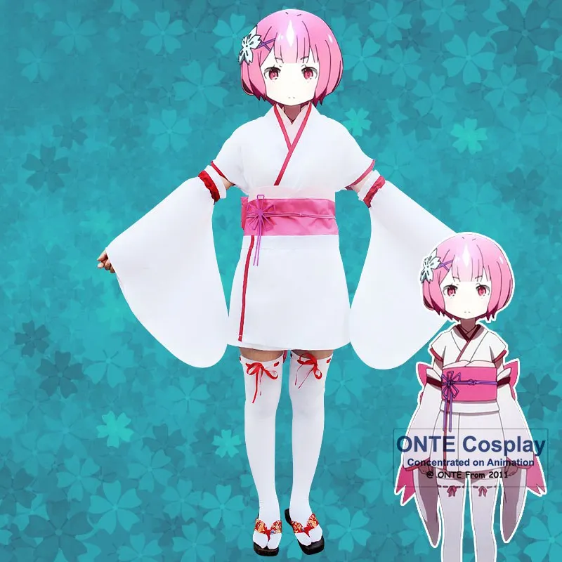 Re:Zero kara Hajimeru Isekai Seikatsu RAM / REM Young Кимоно костюмы косплей Женский Халат пальто для