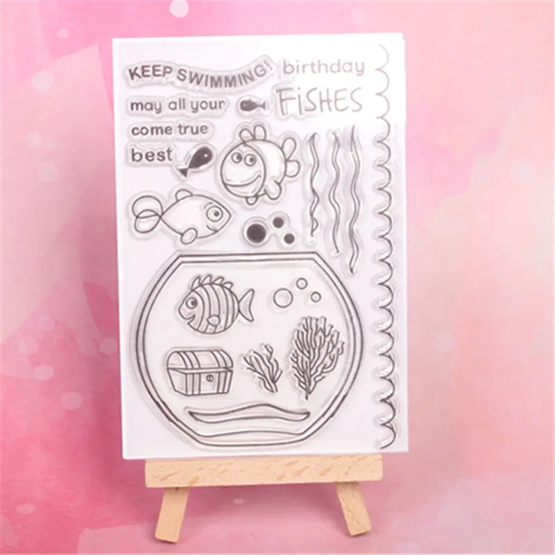 

Fish tank Transparent Clear Silicone Stamp/Seal for DIY scrapbooking/photo album Decorative clear stamp