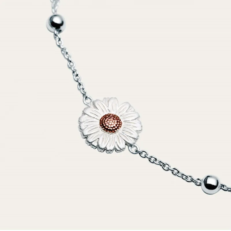 Модный браслет Daisy Charm для женщин элегантные 3 браслеты в виде хризантемы и