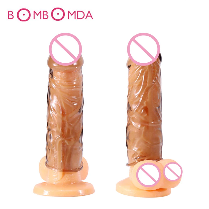 Sex Shop Cock Extender Penis Sleeve Reuseable Adult Sex Toy For Men Penis Rings Foreskin font