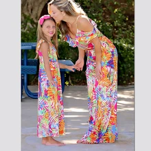 Long Tank Mother Daughter Dresses Family Look Mommy and Me Clothes Mom Mum Mama and Daughter Matching Outfits Dress Clothing Long Tank Mother Daughter Dresses Family Look Mommy and Me Clothes Mom Mum Mama and Daughter Matching Outfits Dress Clothing