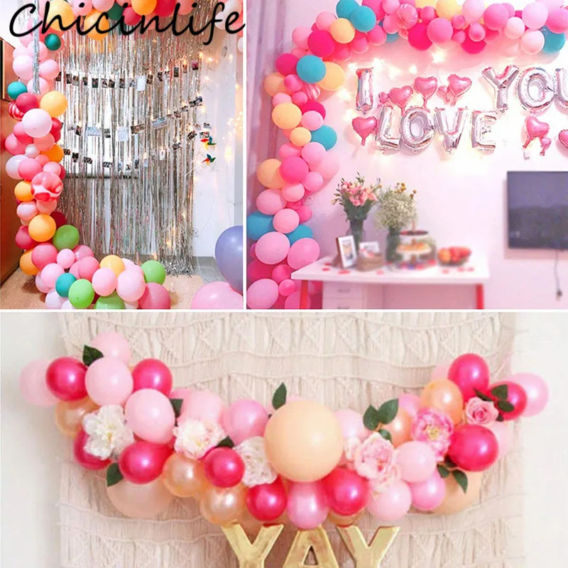 

Chicinlife 5meter/roll Plastic Balloon PVC Rubber Chain Birthday Party Wedding Balloon Chain Arch Backdrop Garland Decor Supplie