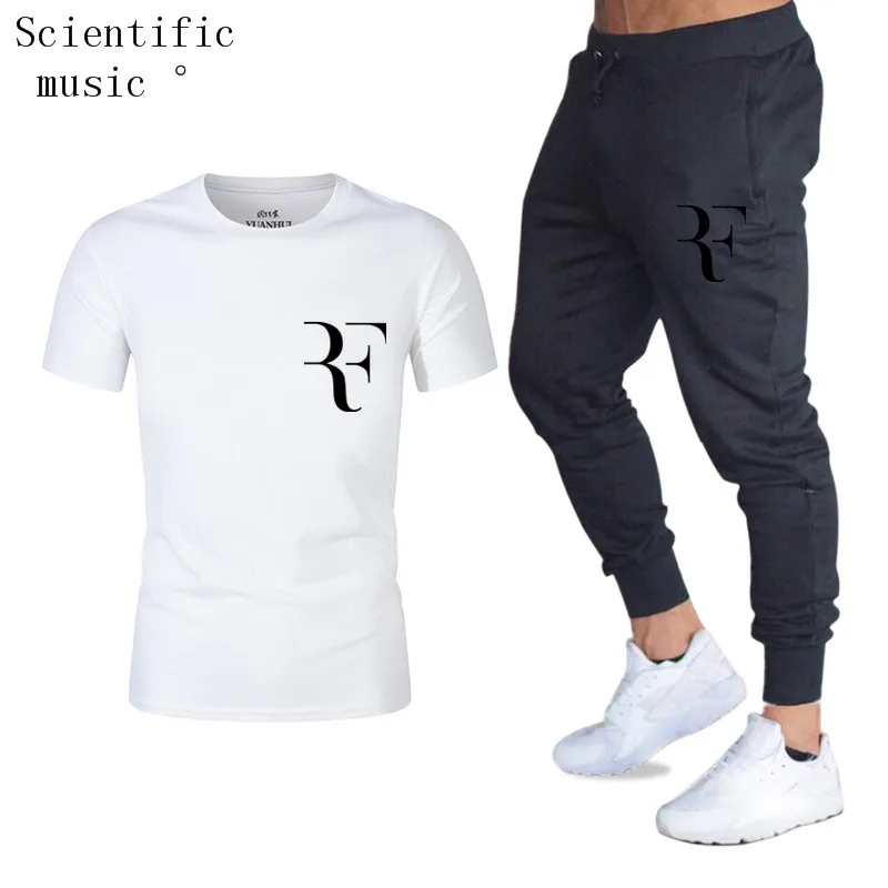 

Summer Hot Sale Men's Sets T Shirts+pants Two Pieces Sets Casual Tracksuit Male 2019 Casual Tshirt Gyms Fitness trousers men