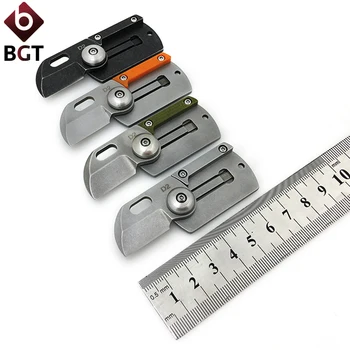 

BGT D2 Mini Folding Knife Hunting Survival Tactical Combat Key Chain Pocket Knives Camping EDC Utility Tools D2 + G10 Handle