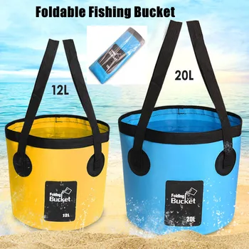 

12L/20L Fishing Bag Outdoor Folding PVC Fishing Bucket Case Live Fish Box Portable Camping Hiking Water Bucket with Handles LK49