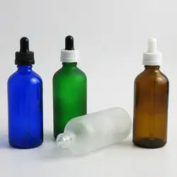 360x100 мл эфирное масло Портативный зеленый/Clear/коричневый/синий Стекло бутылки с капельницей для жидкий реагент бутылочка с пипеткой