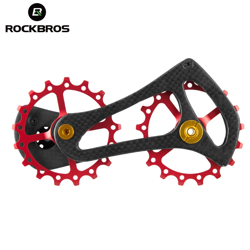 ROCKBROS Rear Derailleur Carbon Fiber Cage Pulley Kit 17T For Sram Di2 Style