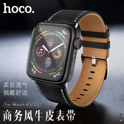 HOCO Duke кожаный ремешок для часов для Apple Watch 4/3/2 Бизнес ремешок для браслетов для iWatch 44 мм 42 мм 40 мм 38 мм