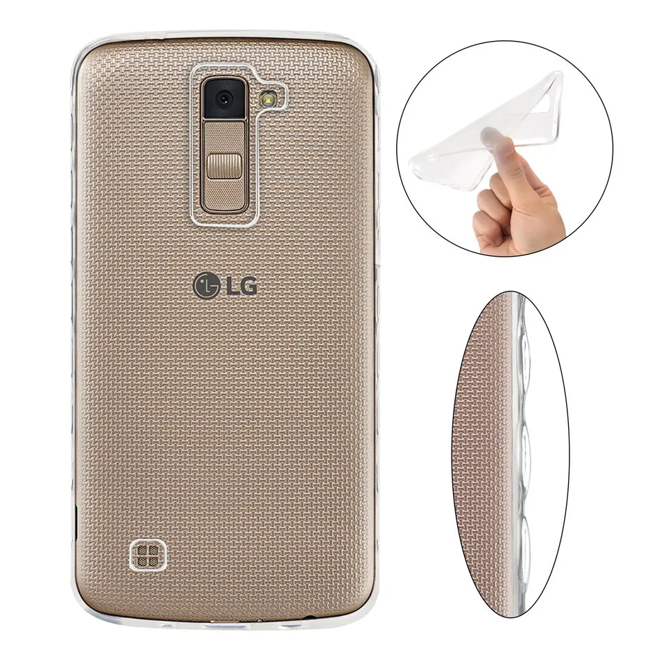 Для LG K10 Case Ультра Тонкий Прозрачный Мягкий Силиконовый ТПУ Телефон случаи