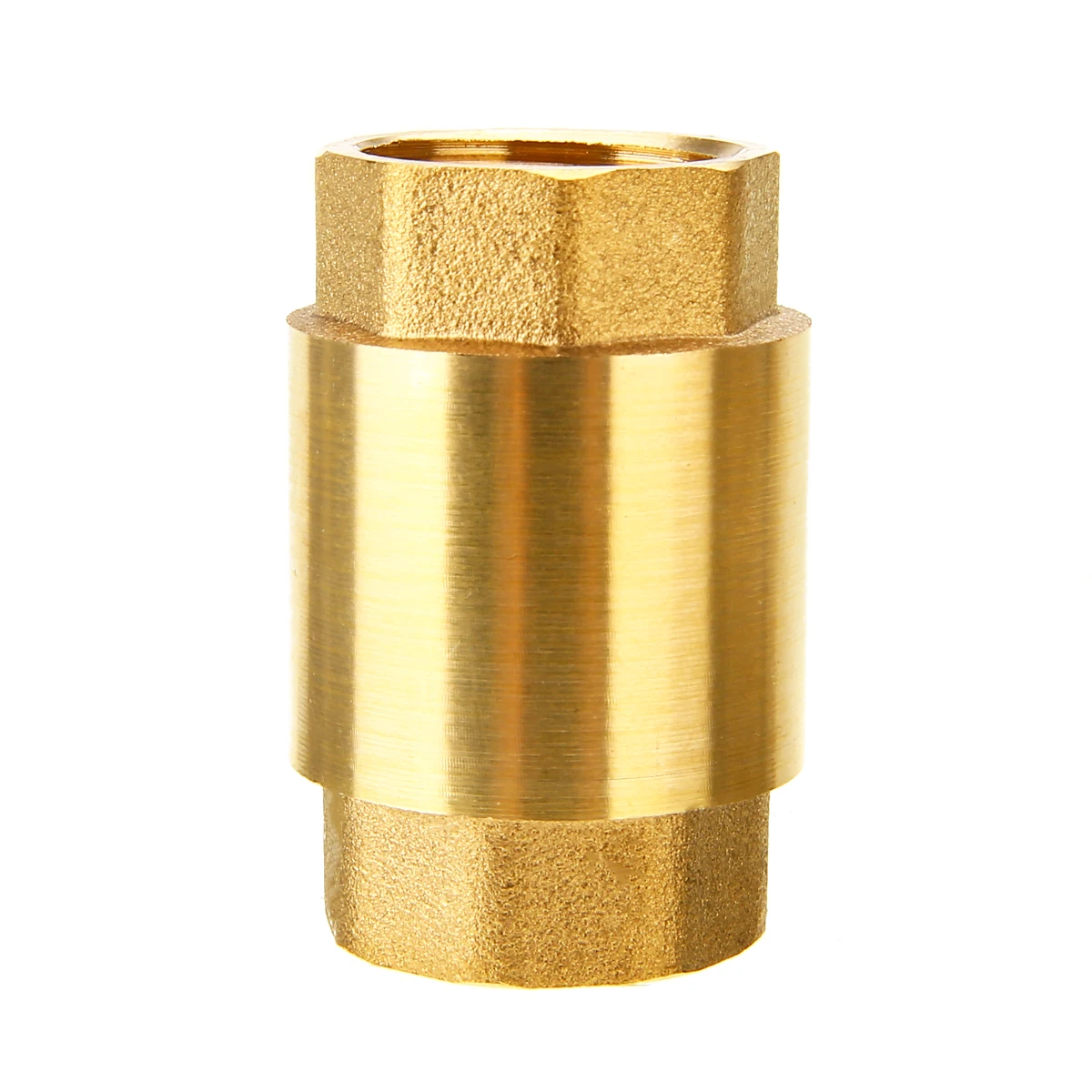 1Pcs Durable Brass Check Valve 1/2'' NPT Thread In-Line Spring Check Valve 200WOG For Air Gas Water Control Valve