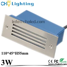 IP67 Открытый водонепроницаемый 3 w светодиодный утопленная ступенька лестница света угловая настенная лампа крыльцо Путь отель лестница Coner лампы 110*45 мм