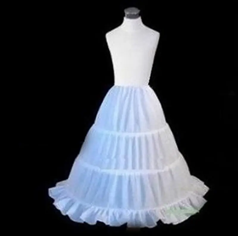 

3 Hoops Short Petticoat for flower girls first comm Crinoline Underskirt Wedding Dress Skirt Slips Waist adjustable