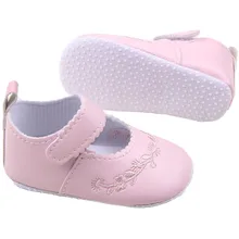 2016 New Kid Girl Pu Leather Princess Crib Shoes Newborn Comfy Outdoor Baby Shoe 0-1 Years 4 Colors