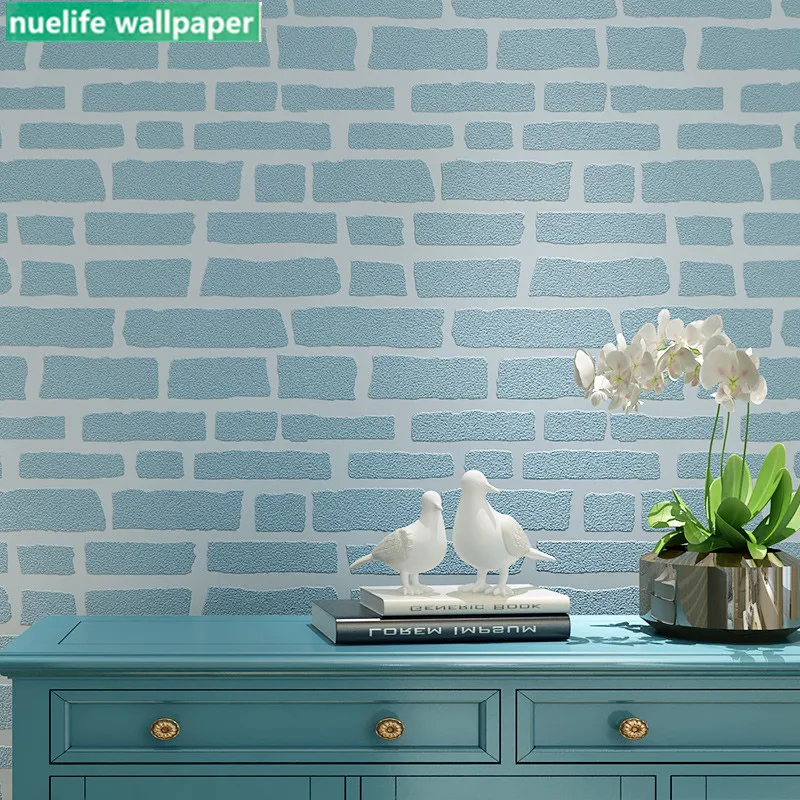 

0.53x10m Thicken 3D brick wall stickers study bedroom living room kids room hotel restaurant wall non-woven wallpaper