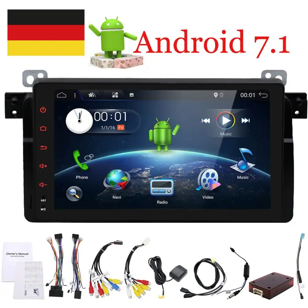 9 дюймов Android 7 1 для bmw E46 M3 автомобильный радиоприемник gps Wi Fi 4G BT canbus радио RDS quad core