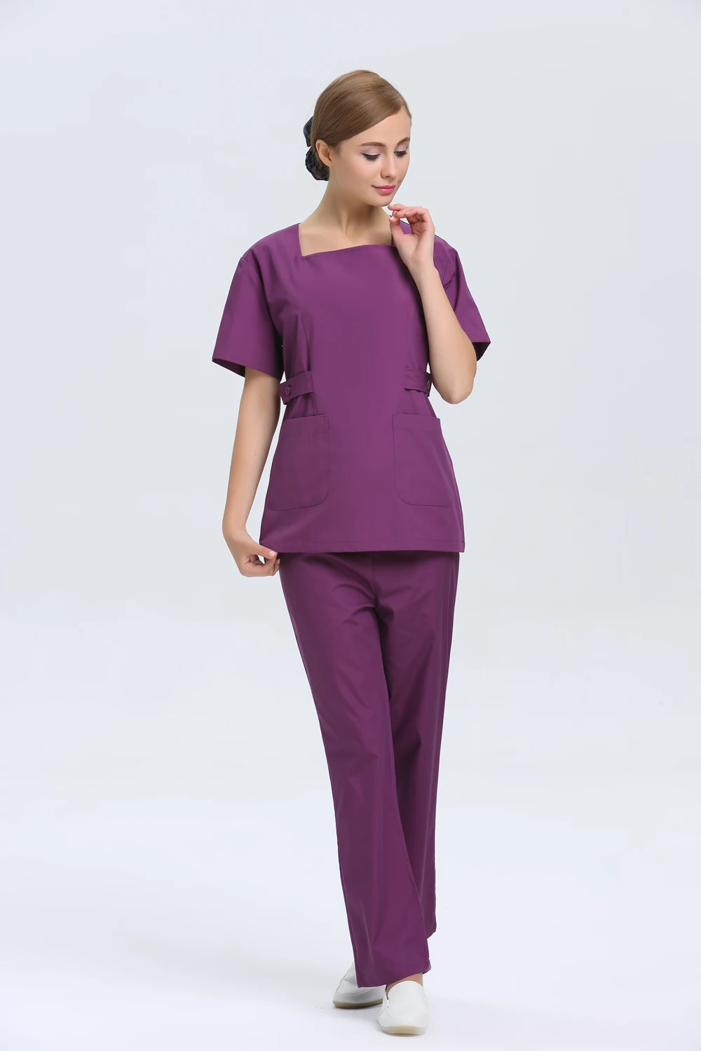 2015 OEM scrub sets women cotton ladies hospital scrubs medical uniform