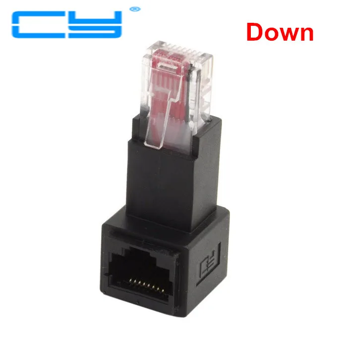 Вертикальный левый и правый угловой 90 градусов 8P8C FTP STP UTP Cat 5e RJ45 штекер гнездо