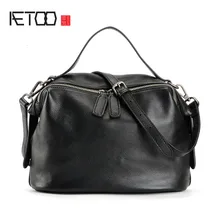 AETOO первый слой кожи сумка женская кожаная сумка через плечо мягкая Дикая мода