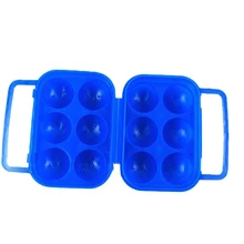 Синие складные пластиковые яйца коробка для переноски(для 12 яиц) для контейнера для пикника