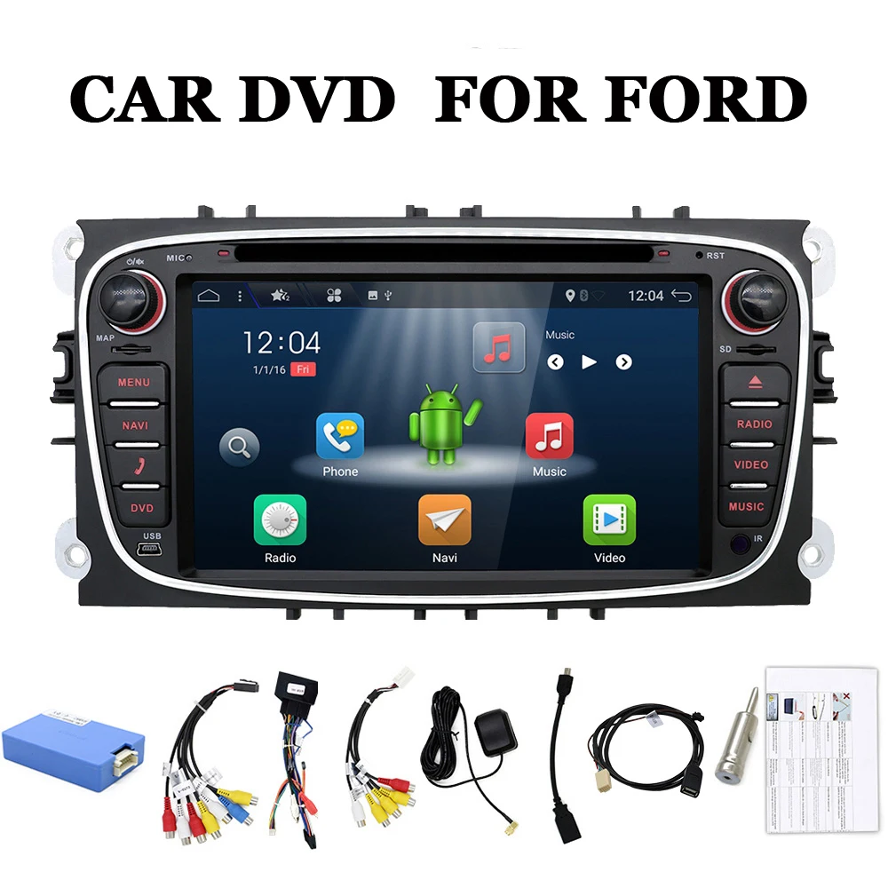 2 din Android 9,0 Восьмиядерный автомобильный dvd-плеер gps навигация для Ford Mondeo Focus2 Galaxy S-max с SWC аудио Радио стерео 4G+ 64G