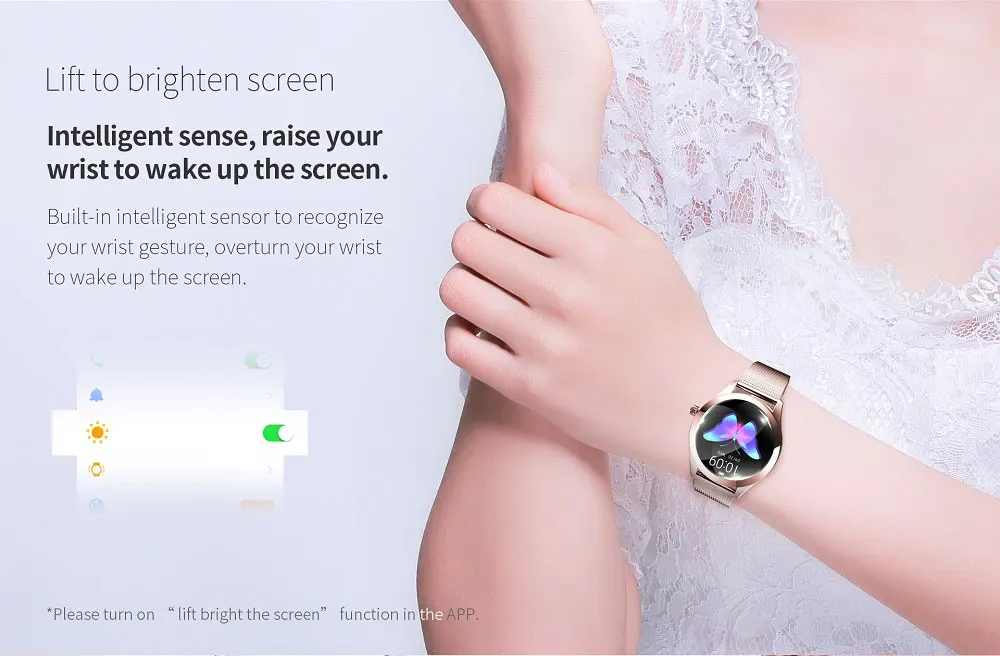 KW10 Смарт часы женские IP68 Водонепроницаемый мониторинг сердечного ритма Bluetooth Смарт часы Браслет Smartwatch для Android IOS