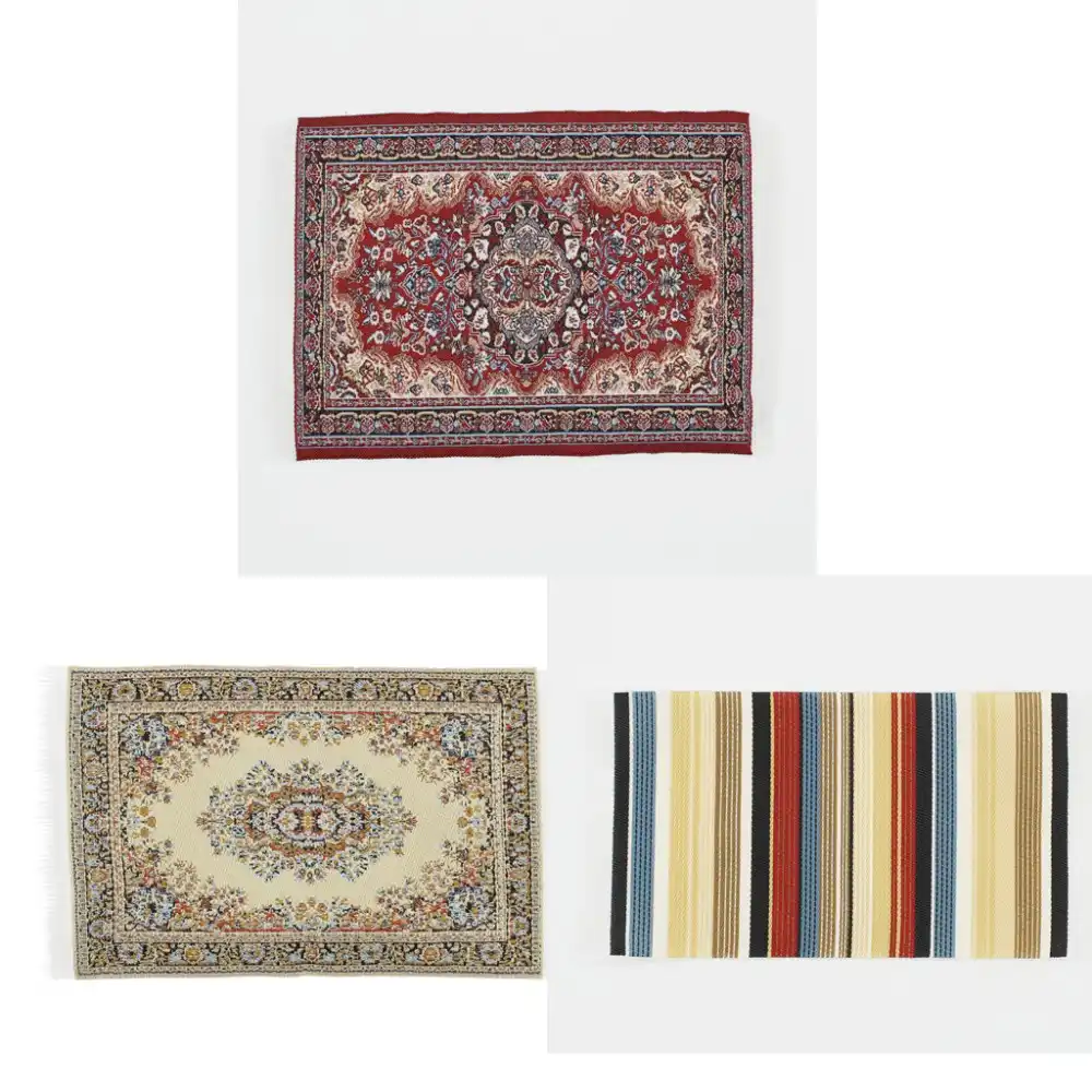 1/12 Scale Dollhouse Miniature Woven Rug Floor Carpet Dolls House