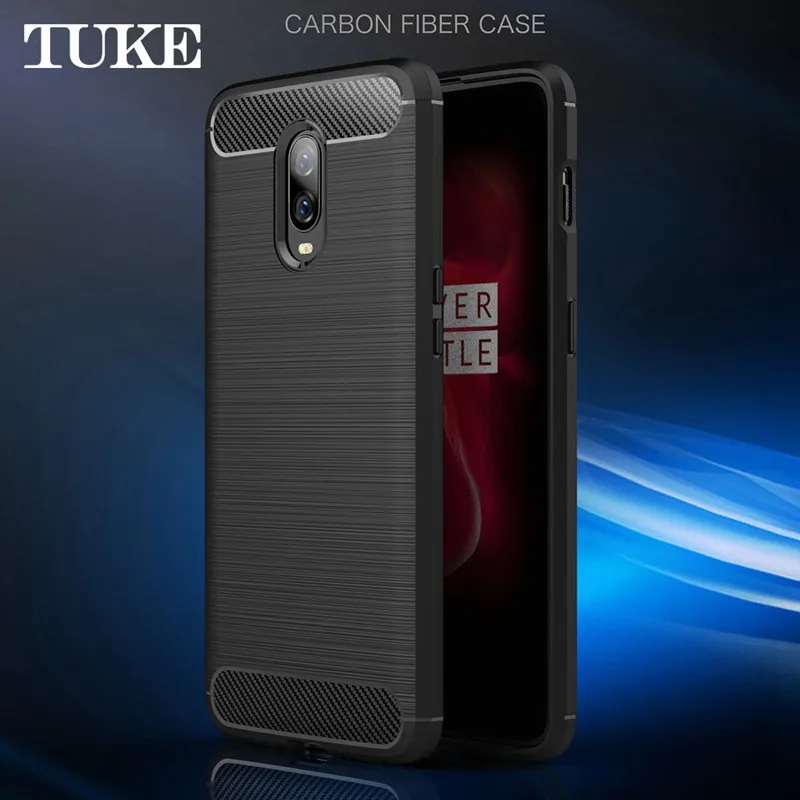 Защитный чехол из углеродного силикона для OnePlus 6T|Бамперы| |