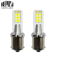 Buy 2x 1156 Car LED Rear Reversing Tail Bulb P21W BA15S 3030 12smd signal light backup lamp sourcing white 12W 12V 24V Car styling Free Shipping