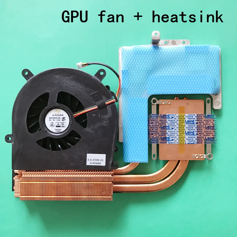 New notebook CPU fan with heatsink radiator copper tube module for FOXCONN-TM 6-31-P15SN-102 6-31-P15SN-201 GPU laptop cooling