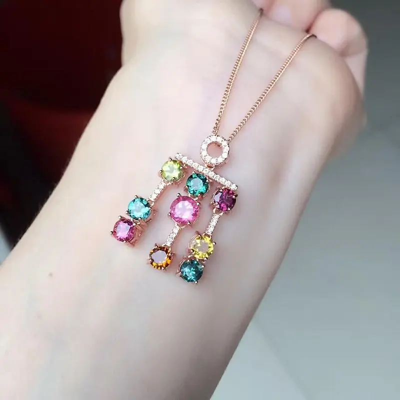 

2017 Collier Qi Xuan_Tourmaline Stone Fashion Pendant Necklaces_Real Necklaces_Quality Guaranteed_Manufacturer Directly Sale