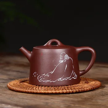 

Yixing recommended all handmade quality domestic large capacity home hidden ore purple clay teapot cloud kettle