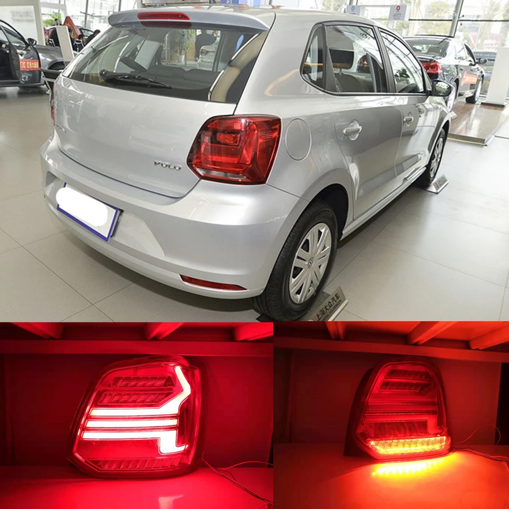 Cscsnl 1 пара для Volkswagen VW Polo 2011 2012 2013 Автомобильный светодиодный задний фонарь тормоза лампа Аварийные огни