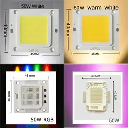 Прожектор из бисера Белый/теплый белый/УФ/RGB высокой мощности лампочки 50 Вт для DIY светодиодный чип