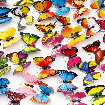 

20pcs/pack 3D Colorful Butterfly Decorative Sticks Home Yard Lawn Flowerpot Plant Decoration Garden Ornament DIY Lawn Craft