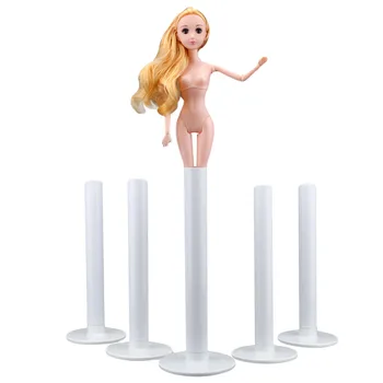 

5 Pcs White Doll Mannequin High Model Clothes Display Stand Holder Accessory For Barbie Dolls House Kids Girls Toy Gifts