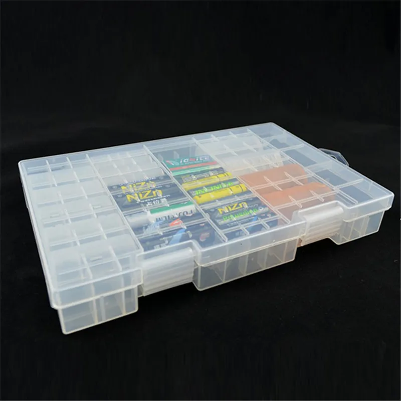 

Plastic AA AAA 26650 CR123A Battery Storage Case Holder Box for Battery Sorting Portable Led Flashlight Battery Accessories