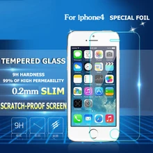 Ultra Thin 0 26 mm 2 5D Premium Tempered Glass Screen Protector For iPhone 4 4s