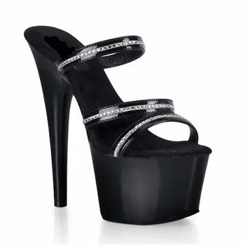 

17 cm high heels, Hong Kong and Taiwan star performance with high heels out sandals T stage appeal ms cool Dance Shoes