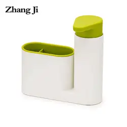 Zhangji 2 в 1 ванная комната жидкости мыло диспенсер набор ванная комната Полки Шампунь мыло диспенсер практичный для кухня ZJ130