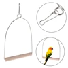 Natural Wooden Stand Holder Pendant Birds Perch Parrots Hanging Swing Cage Toys for aquarium 1