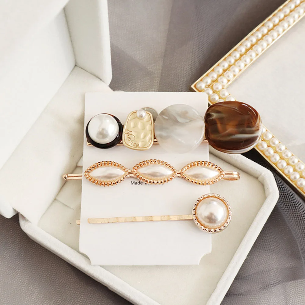 3pcs/set Fashion Korea Style Metal Gold Pearl Hair Clips Women Hairpin Girls Hairpins Barrette Hairgrip Hair Accessorie 3pcs/set Fashion Korea Style Metal Gold Pearl Hair Clips Women Hairpin Girls Hairpins Barrette Hairgrip Hair Accessorie