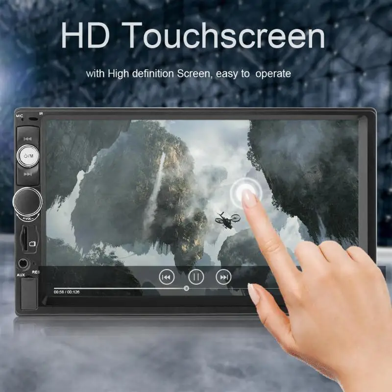 

VODOOL Bluetooth MP5 Player 7 inch HD Touch Screen Hands-free USB Car Stereo MP3 FM Radio Audio Video Player Reversing Display