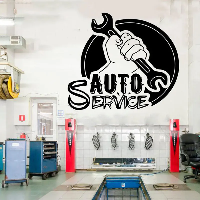 Auto Service Window Vinyl Cut Sticker, Tires, Repair, Car Washing,car