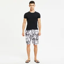 Приморский Резорт, сексуальные купальные брюки с рисунком, свободные летние пляжные штаны, мужские быстросохнущие шорты