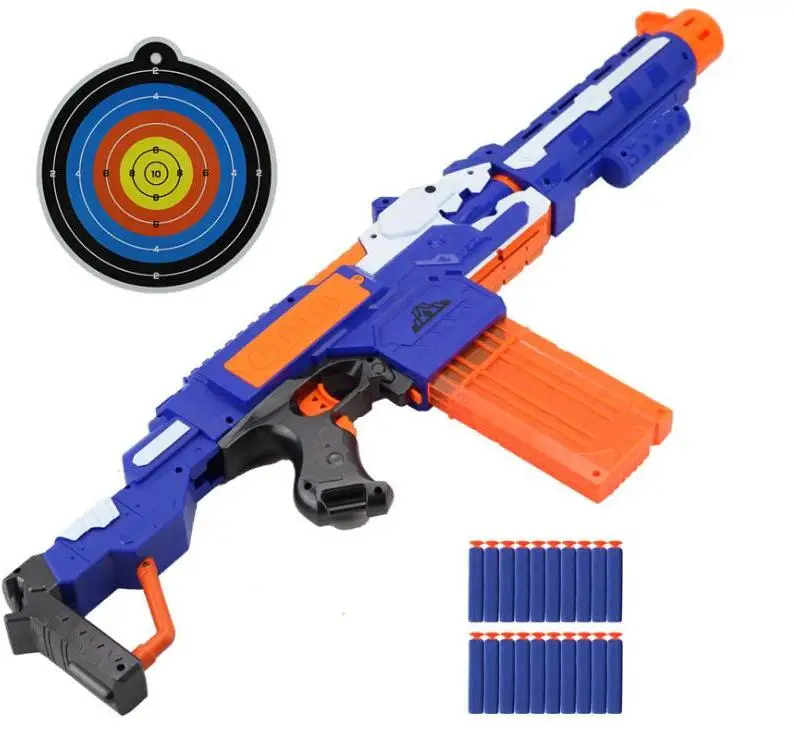 Электрический игрушечный пистолет с мягкими пулями пистолет снайперская винтовка пластиковый пистолет Arme Arma игрушка для детей подарок идеально подходит для игрушечного пистолета Nerf - Цвет: Белый