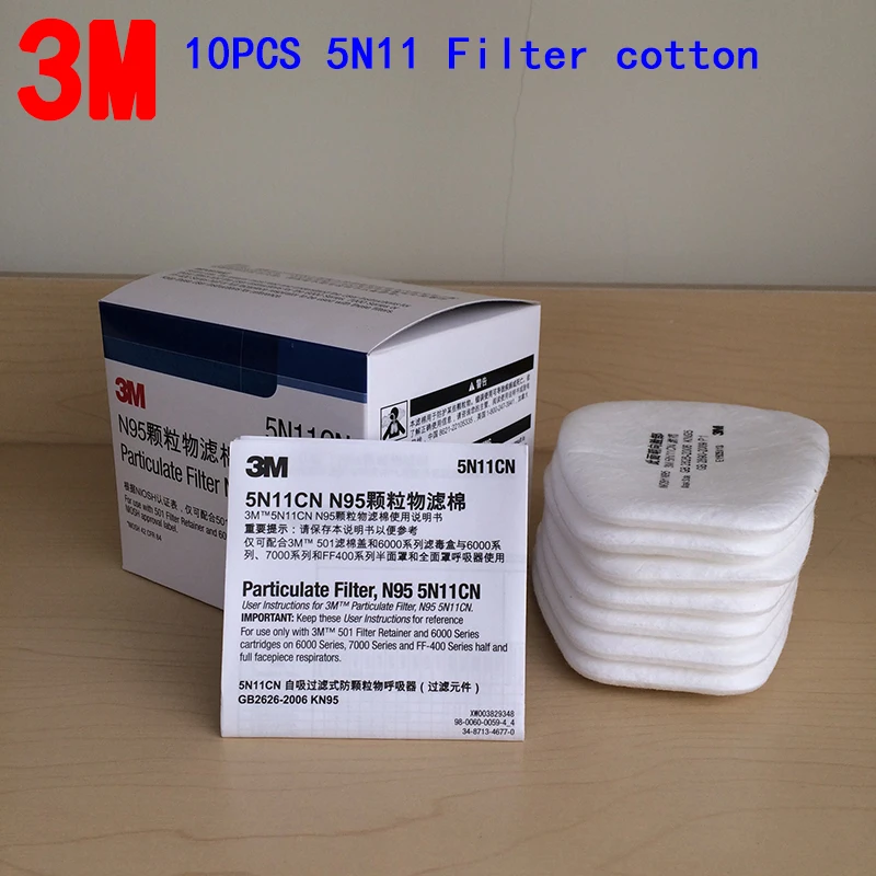 

high quality 3M 5N11 Filter cotton superfine fiber Mask filter against dust particulates filter 6200/7502 Accessories