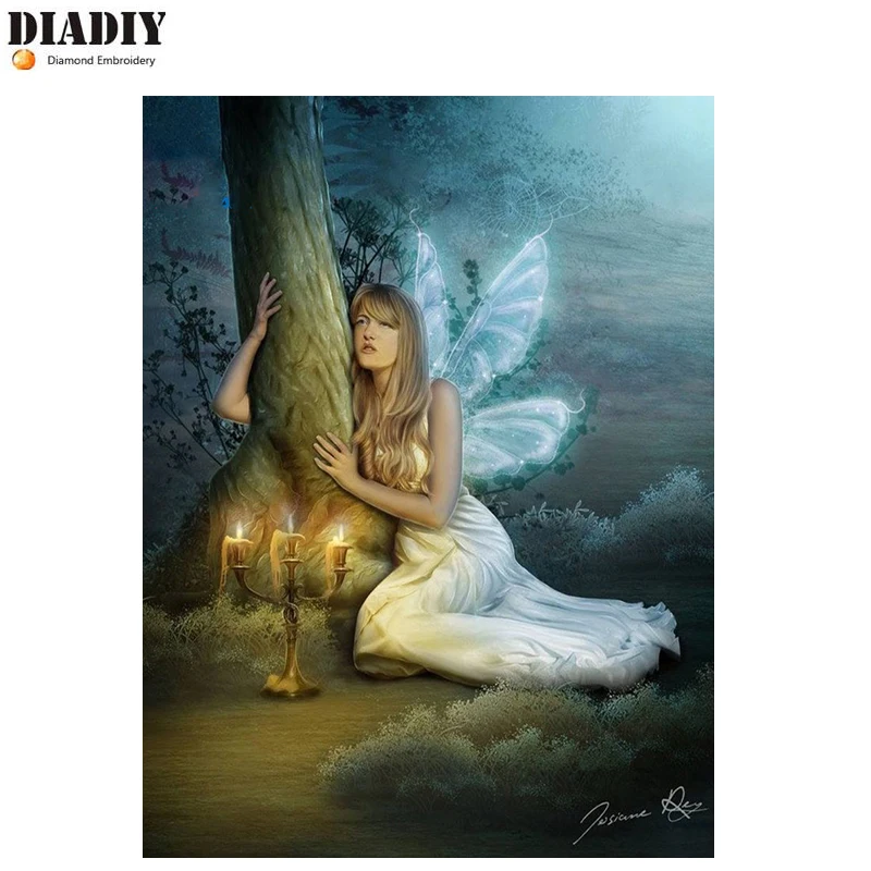 DIADIY Diamond embroidery fairy diamond painting cross stitch full square rhinestones Mosaic pattern Home decoration Picture Art | Дом и сад