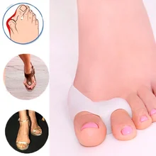 2 pçs dedo do pé separador especial valgus bicyclic polegar ortopédico chaves para corrigir diariamente silicone toe osso grande pé ferramenta de cuidados h7jp
