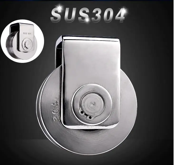 

2 inch stainless steel Sliding Gate Roller Steel U Shaped Wheel Track Rail Sliding Door Roller with Bracket 1 pc