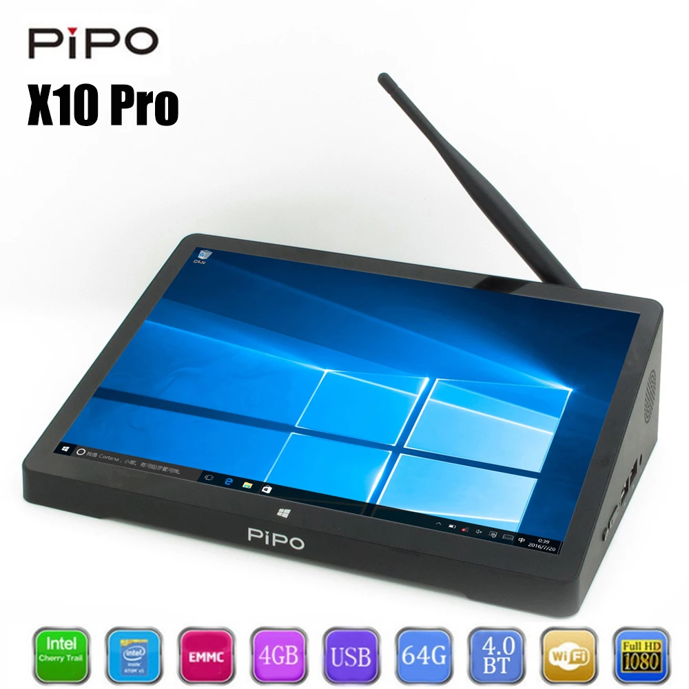 PIPO X10Pro Mini PC Android 5.1 IPS Tablet PC Z8350 Quad Core 4G 64G